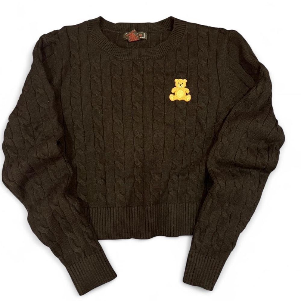 Black Cable Knit Sweater by Me Maggie